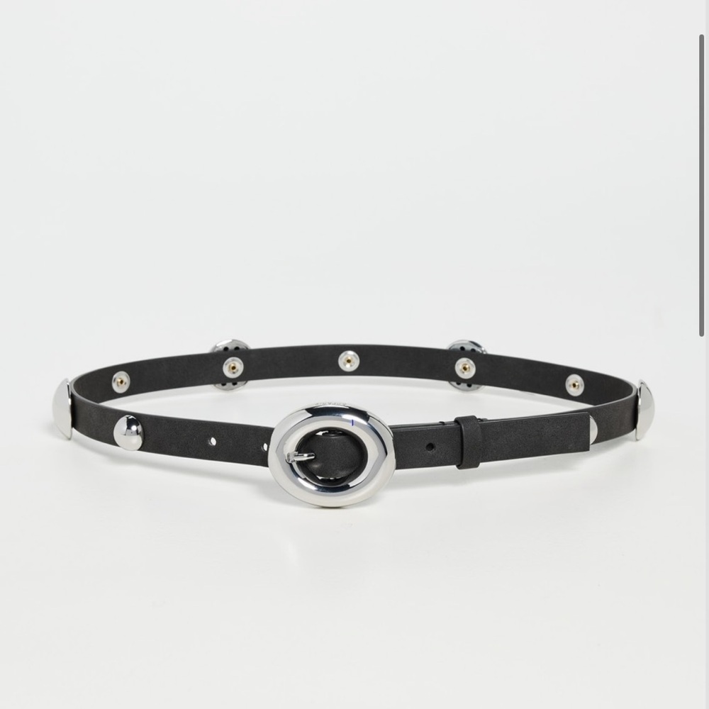 Apparis JAGGER DOME BELT Black Belt with Silver Details
